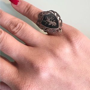 Vintage Sterling Siam Goddess Ring